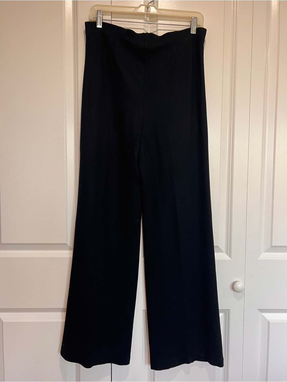 JJill ponteClassic High-Waist Pull-on Wide-Leg Pants - Black